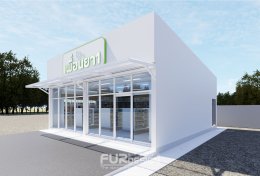 ออกแบบ ผลิต และติดตั้งร้าน : ร้าน เพื่อนยา ซ.วัดลาดปลาดุก บางบัวทอง นนทบุรี